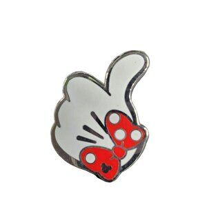 Disney Minnie Mouse Trading Pin Hidden Mickey Badge Thumbs Bow Lapel Pin Jewelry